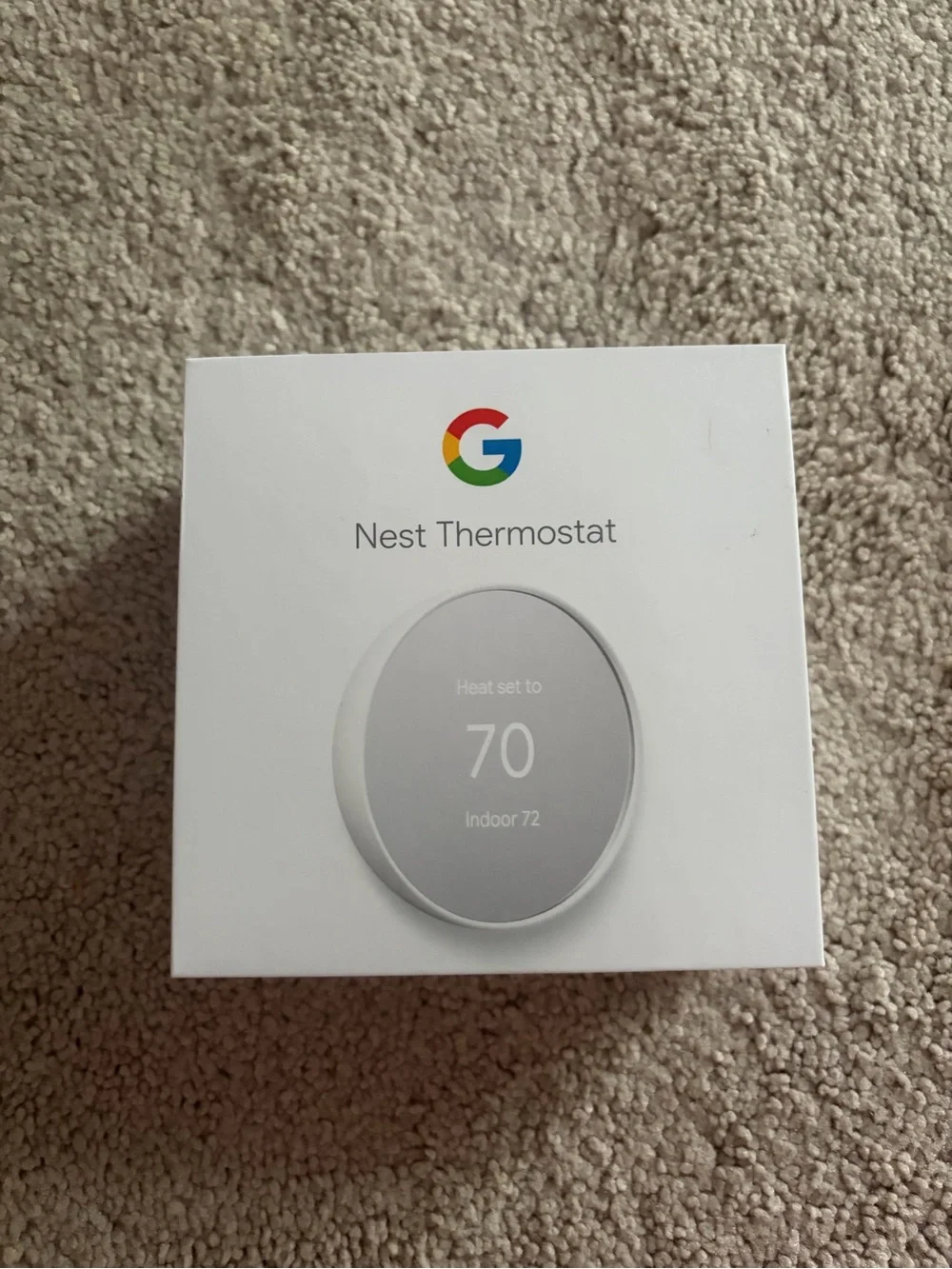 Google Nest Thermostat - White and Silver Accent New in Box